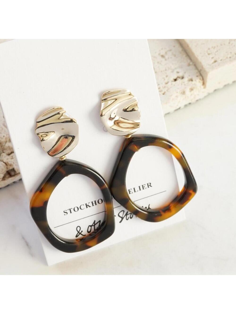& Other Stories Resin Hooped Hanging Earrings